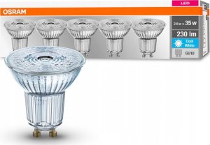 Osram 5x Żarówka LED 2,6W (35W) GU10 PAR16 36D 230lm 4000K 230V reflektor 36 stopni 4058075157965 10