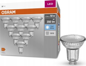 Ledvance 10x Żarówka LED Osram 4,3W (50W) GU10 PAR16 36D 350lm 4000K neutralna 230V reflektor 36 stopni 4058075036703 15