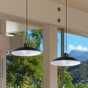 Lampa wisząca Eko-Light Milagro lampa wisząca solarna Saturn EKO*9151 2x12W LED 150 lm 4000K IP45 podwójna czarna 4