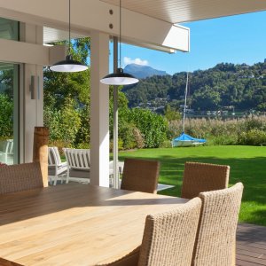 Lampa wisząca Eko-Light Milagro lampa wisząca solarna Saturn EKO*9151 2x12W LED 150 lm 4000K IP45 podwójna czarna 5