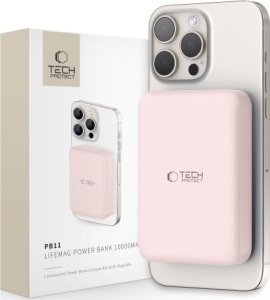 Powerbank Tech-Protect TECH-PROTECT PB11 LIFEMAG MAGSAFE POWER BANK 10000MAH PINK 1