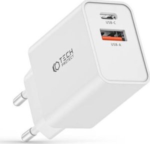 Ładowarka Tech-Protect TECH-PROTECT NC30W 2-PORT NETWORK CHARGER PD30W/QC3.0 WHITE 2
