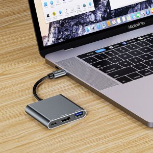 HUB USB Tech-Protect V1-HUB ADAPTER 3IN1 GREY 5