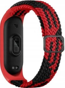 Beline Beline pasek Mi Band 8 Nylon czarno-czerwony/black-red 2