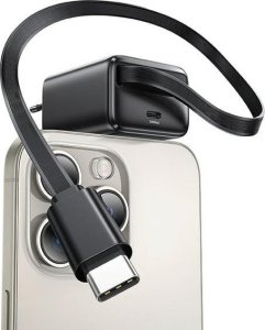 Ładowarka Usams USAMS Ład. siec. 1xUSB-C ze zwijanym kablem USB-C Retractable PD+QC 20W Gan Fast Charging biały/white YC Series CC233TC02 (US-CC233) 2