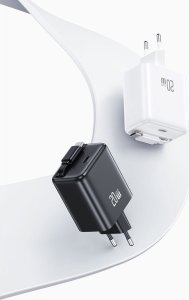 Ładowarka Usams USAMS Ład. siec. 1xUSB-C ze zwijanym kablem USB-C Retractable PD+QC 20W Gan Fast Charging czarny/black YC Series CC233TC01 (US-CC233) 17