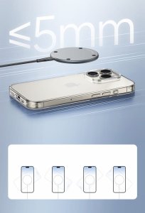 Ładowarka Usams USAMS Ład. indukcyjna US-CD223 15W czarny/black CD223ZJ01 10