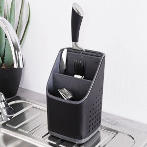 Vilde Ociekacz na sztućce, noże kuchenne, czarny (229074) 2