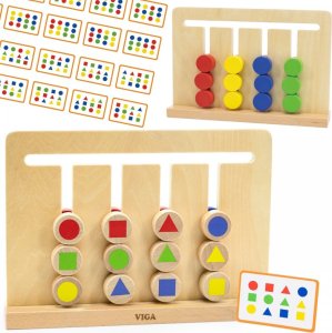 Viga Toys Gra Logiczna Odwzoruj Kolory I Figury Montessori Lumarko! 1