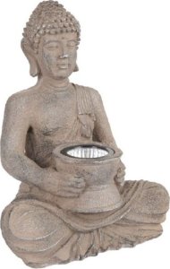 ProGarden Figurka Buddha z lampką solarną, polystone 3