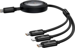 Kabel USB Baseus USB-C - USB-C + microUSB + Lightning 1.1 m Czarny (BSU4920) 2