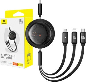 Kabel USB Baseus USB-C - USB-C + microUSB + Lightning 1.1 m Czarny (BSU4920) 9