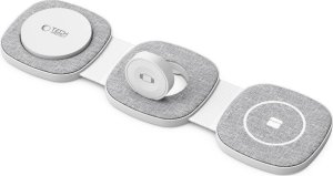 Ładowarka Tech-Protect Ładowarka bezprzewodowa Tech-Protect QI15W-A32 3in1 Magnetic Magsafe Wireless Charger Grey + kabel USB-C / USB-C 120cm 4