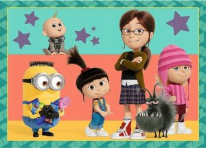 Trefl Puzzle 4w1 Zwariowane Minionki - łącznie 207 elementów (34648) 3