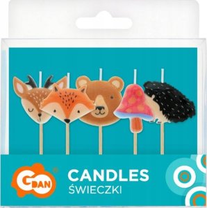 GoDan Świeczki pikery Zwierzątka leśne5szt SF-PZWL 74458 2
