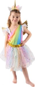 STRÓJ KOSTIUM JEDNOROŻEC UNICORN PONY SKRZYDŁA RÓG L 2