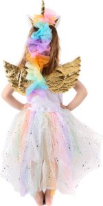 STRÓJ KOSTIUM JEDNOROŻEC UNICORN PONY SKRZYDŁA RÓG L 6