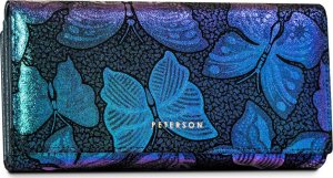 Peterson Duży portfel damski w motyle ze skóry naturalnej  Peterson NoSize 2