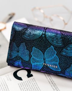 Peterson Duży portfel damski w motyle ze skóry naturalnej  Peterson NoSize 4