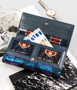 Peterson Duży portfel damski w motyle ze skóry naturalnej  Peterson NoSize 9