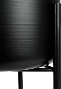 Vilde Kwietnik stojący metalowy czarny / osłonka doniczka na stojaku zestaw 3 szt. 4