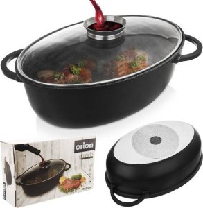 Orion Brytfanna granitowa / garnek z pokrywką szklaną 8 l GRANDE 9