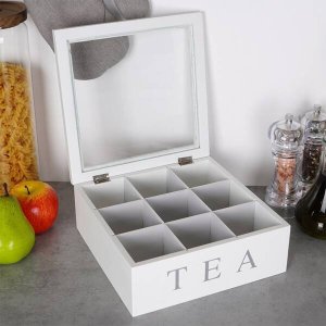 Excellent Houseware Pojemnik na herbatę 22x22x8,5 cm 2