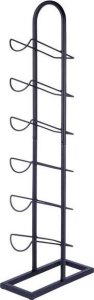 Vilde Stojak na wino metalowy czarny 6 butelek 27x13x84,5 cm 3