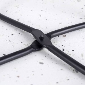 Vilde Osłonka na doniczkę na stojaku metalowa czarna 16,5x42 cm 5