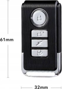 Kingseven Alarm rowerowy antykradzieżowy lampka tył tylna rowerowa dzwonek pilot K7 9