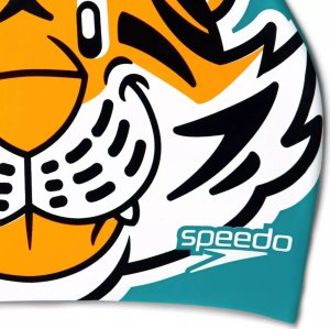 Speedo Dziecięcy czepek pływacki silikonowy Speedo Printed Character Cap IU Aanadi 3