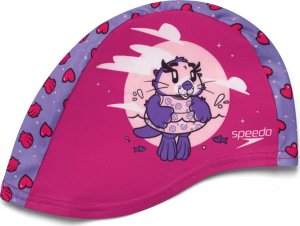 Speedo Dziecięcy czepek poliestrowy Speedo PRINTED POLYESTER CAP IU aria miami lilac/sweet taro 1