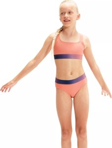 Speedo Dziecięcy strój kąpielowy Speedo Cont Band 2pc Jf soft coral/ miami lilac rozmiar 15-16 2