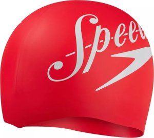 Speedo Czepek silikonowy Speedo SLOGAN PRT CAP AU speedo red/white 2