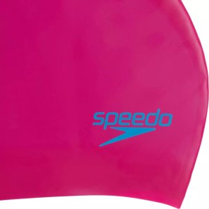 Speedo Dziecięcy czepek silikonowy Long Hair Cup JU Różowy 3
