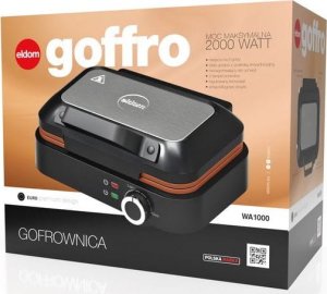 Eldom GOFROWNICA ELDOM SOLIDNA DWA DUŻE GOFRY SUPER MOC 2000W CERAMICZNA POWŁOKA 3