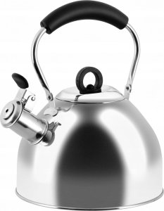 Promis CZAJNIK 2,5L z Gwizdkiem INDUKCJA Gaz PROMIS TMC31 STALOWY WYSOKI POŁYSK 2