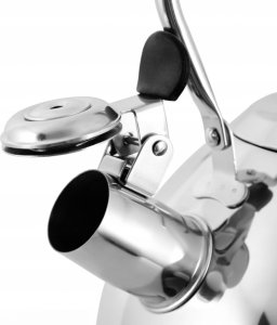 Promis CZAJNIK 2,5L z Gwizdkiem INDUKCJA Gaz PROMIS TMC31 STALOWY WYSOKI POŁYSK 3