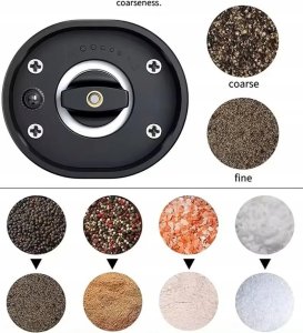 Młynek do przypraw Promis Elektryczny młynek do pieprzu soli przypraw Promis MP35 akumulatorowy ładowanie USB 7