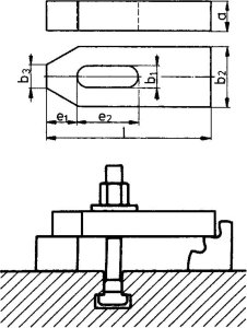 AMF Łapa dociskowa pojedyncza DIN6314 14x100mm AMF 2