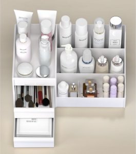 eCarla Organizer na kosmetyki biały CB15B 3