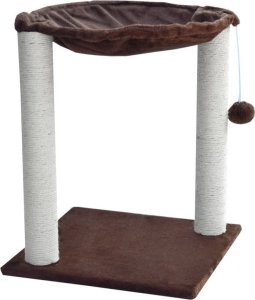 Bituxx Słupek Drapak/drzewko dla kota w kolorze brązowym legowisko na słupkach 2