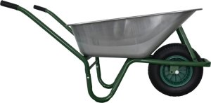 Bituxx Mocna Taczka Uniwersalna do ogrodu/na budowe 100L Ocynkowana misa ładowność do 250kg 11