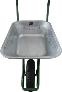 Bituxx Mocna Taczka Uniwersalna do ogrodu/na budowe 100L Ocynkowana misa ładowność do 250kg 12