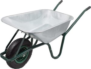 Bituxx Mocna Taczka Uniwersalna do ogrodu/na budowe 100L Ocynkowana misa ładowność do 250kg 3
