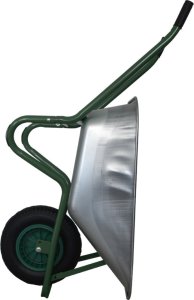 Bituxx Mocna Taczka Uniwersalna do ogrodu/na budowe 100L Ocynkowana misa ładowność do 250kg 10