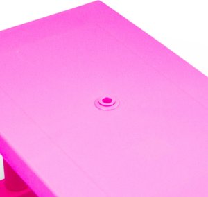 Bituxx Ławka do ogrodu z parasolem dla dzieci Stolik RÓŻOWY do zabawy lekki 29