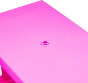 Bituxx Ławka do ogrodu z parasolem dla dzieci Stolik RÓŻOWY do zabawy lekki 8