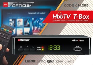Tuner TV Opticum Tuner DVB-T2 HBBTV T-BOX Opticum HEVC 2