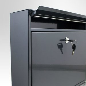 Bituxx Grafitowa Skrzynka pocztowa na listy naścienna solidna i odporna 3